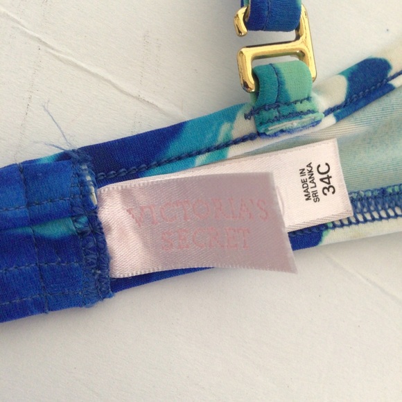 VICTORIAS SECRET WATERCOLOR BIKINI TOP SIZE 34C - Picture 7 of 11